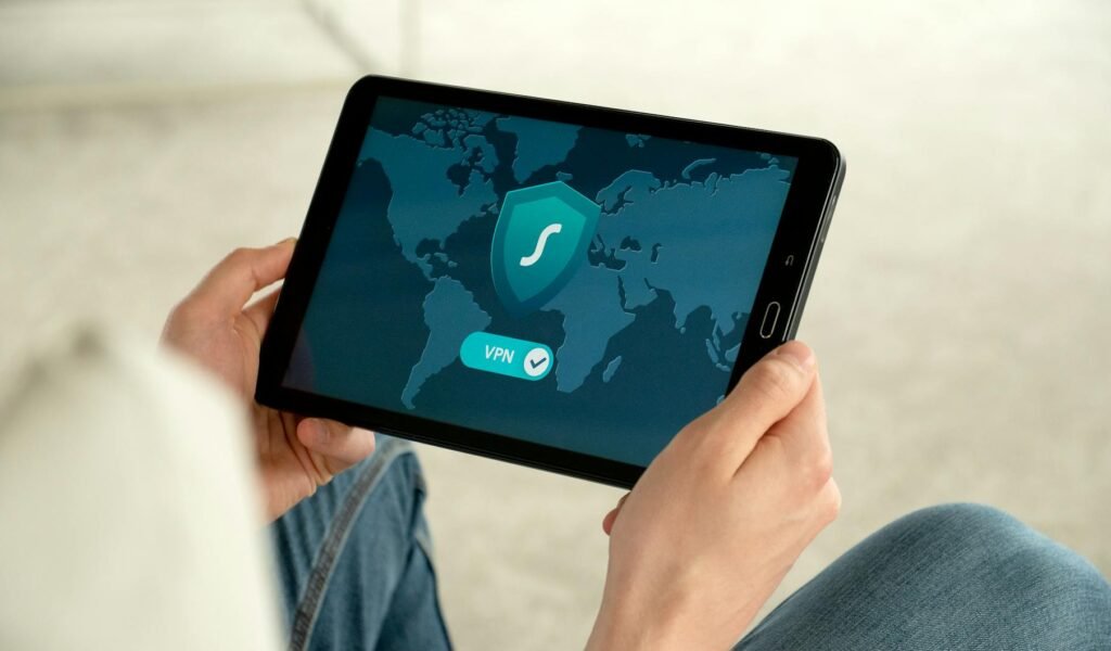 person holding a tablet